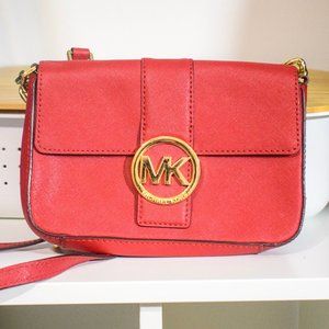 Red & Gold MK Michael Kors Crossbody